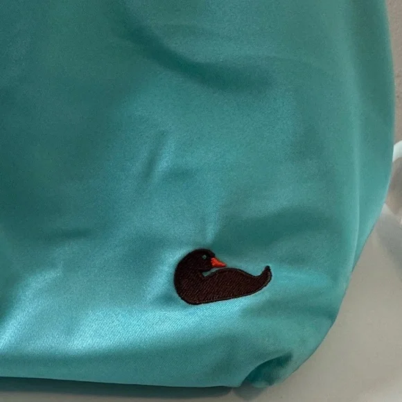 Dooney & Bourke Aqua and Brown Hobo Bag - Picture 2 of 5